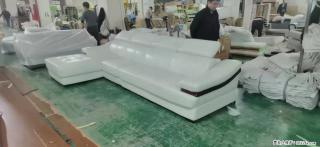 【大厂仿真皮沙发】实木框架，高回弹海绵45密度。全新包装，质量非常好，3.6米右贵妃 - 定州28生活网 dingzhou.28life.com